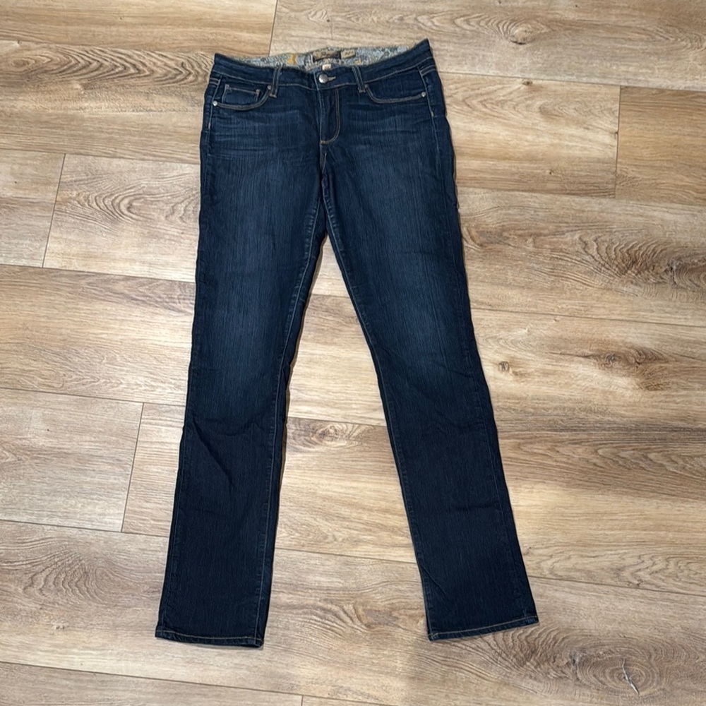 PAIGE Blue Straight Leg Jeans Classic Fit